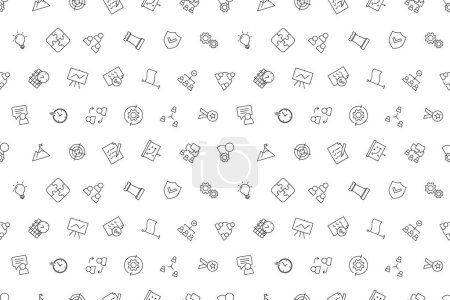 Vector management pattern. Management seamless background Stickers 653560082