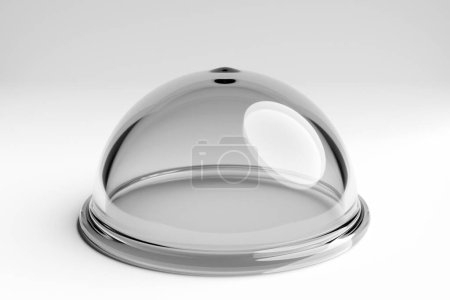 Téléchargez les photos : Illustration 3D d'un bocal en verre pour plats sur fond blanc - en image libre de droit