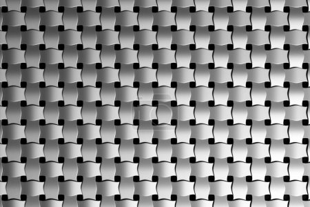 Photo for 3d illustration of rows of  gray   cube.Parallelogram pattern. Technology geometry  background - Royalty Free Image