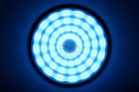 Foto de 3D rendering abstract neon  round fractal, portal. Colorful round spiral. - Imagen libre de derechos