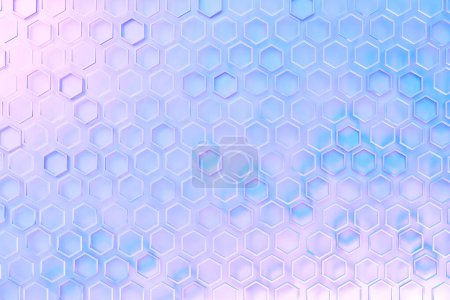 Téléchargez les photos : Modèle de formes hexagonales géométriques simples, fond de mosaïque. Illustration 3d - en image libre de droit