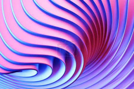Téléchargez les photos : 3d illustration of   purple   glowing color lines.  Technology geometry  background. - en image libre de droit