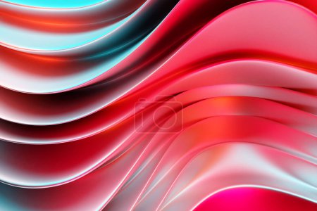 Photo for 3D illustration,  gradient waves from lines and interlacing. Abstract background. - Royalty Free Image