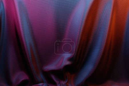 Foto de 3D illustration purple satin fabric design element, fabric wave, elegant textile - Imagen libre de derechos
