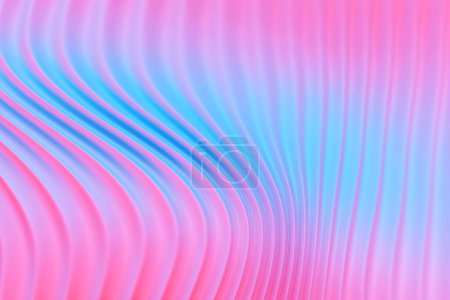 Foto de 3d illustration of   blue  and pink  glowing color lines.   Technology geometry  background. - Imagen libre de derechos