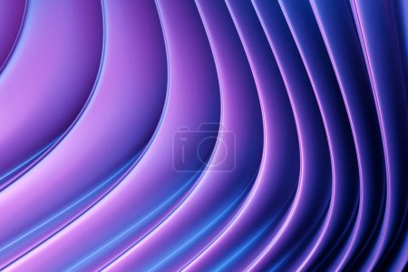 Foto de 3d illustration of a classic purple abstract gradient background with lines. PRint from the waves. Modern graphic texture. Geometric pattern. - Imagen libre de derechos
