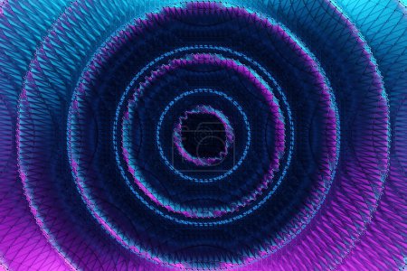 Foto de 3d illustration of blue  and pink  circles .Set of shapes on monocrome background, pattern. Geometry  background - Imagen libre de derechos