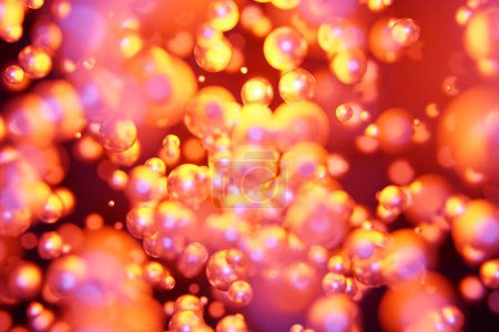 Téléchargez les photos : 3d illustration of  pink and orange balls.Set of  balls  on monocrome background, pattern. Geometry  background - en image libre de droit