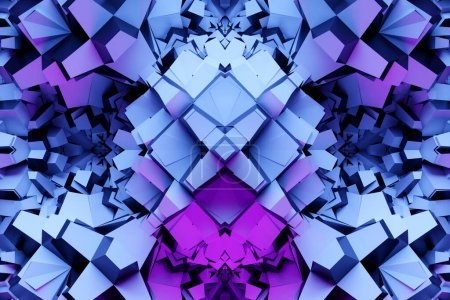 Photo for 3D illustration, Abstract kaleidoscope background. Beautiful multi-colored kaleidoscope texture. Unique kaleidoscope design. - Royalty Free Image