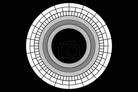 Téléchargez les photos : 3D rendering  white round fractal, portal on black isolated background - en image libre de droit