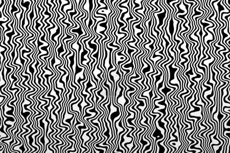Téléchargez les photos : Abstract hypnotic and geometric stripes pattern. Linear pattern in black and white, 3D illustration. - en image libre de droit