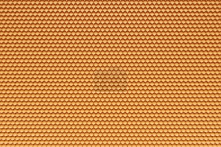 Téléchargez les photos : Illustration 3D d'un nid d'abeille monochrome orange pour miel. Modèle de formes hexagonales géométriques simples, fond de mosaïque. Concept de nid d'abeille, ruche - en image libre de droit