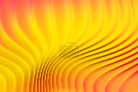 Foto de 3d Illustration  rows of  yellow  line  .Geometric background,  pattern. - Imagen libre de derechos
