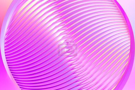 Téléchargez les photos : Geometric stripes similar to waves. Abstract   pink glowing crossing lines pattern. 3d illustration - en image libre de droit
