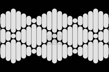 Foto de 3d ilustración patrón geométrico en blanco y negro. Fondo de geometría, patrón - Imagen libre de derechos