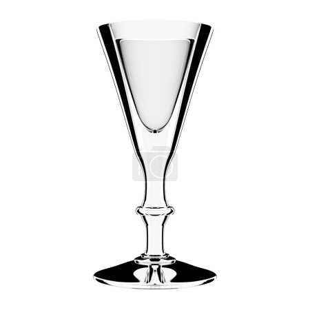 Photo for 3D illustration of  glasses  for alcohol  on a white background - Royalty Free Image