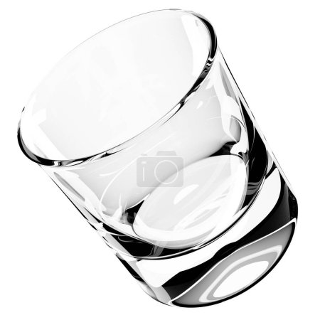 Téléchargez les photos : Illustration 3D de verre pour alcool fort sur fond blanc. - en image libre de droit