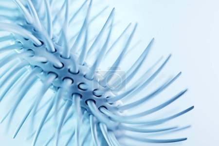 Téléchargez les photos : 3D rendering abstract   round fractal, portal with spikes .  round spiral on  light   isolated background - en image libre de droit