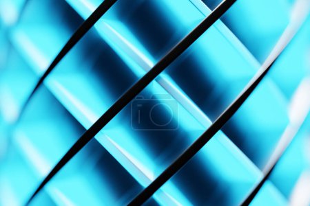 Téléchargez les photos : 3d illustration blue  geometric pattern . Set of squares on monocrome background, pattern. Geometry  background, pattern - en image libre de droit