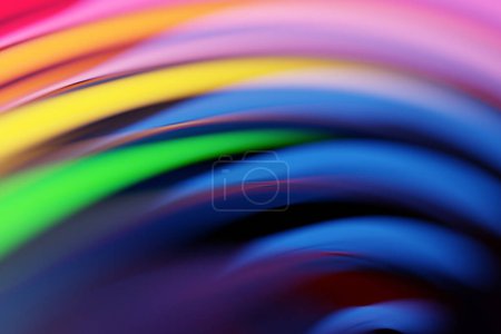 Photo for 3d illustration of a classic rainbow abstract gradient background with lines.  Modern graphic texture. Geometric pattern. - Royalty Free Image