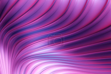 Foto de Elemento abstracto de diseño de líneas geométricas. Fondo rayado púrpura. ilustración 3d - Imagen libre de derechos