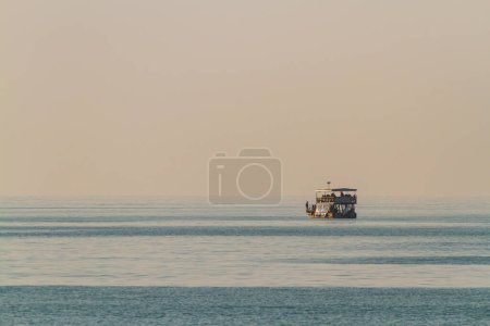 Photo for Side; Turkey  January 23 2023:    blue  yacht drifting in the blue sea - Royalty Free Image