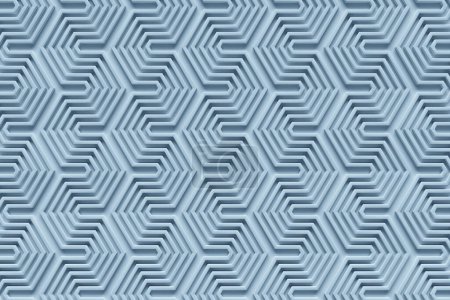 Foto de 3D rendering. Blue and red pattern of cubes of different shapes. Minimalistic pattern of simple shapes. Bright creative symmetric texture - Imagen libre de derechos