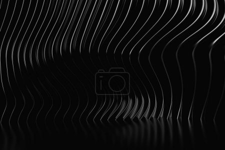 Téléchargez les photos : 3d illustration empty room with black   walls under white light - en image libre de droit