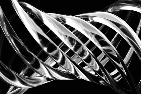 Photo for 3D illustration of a transparent node. Fantastic  shape .Simple geometric shapes - Royalty Free Image