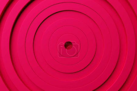Téléchargez les photos : Rendu 3D abstrait fractale ronde rouge, portail. Spirale ronde colorée. - en image libre de droit