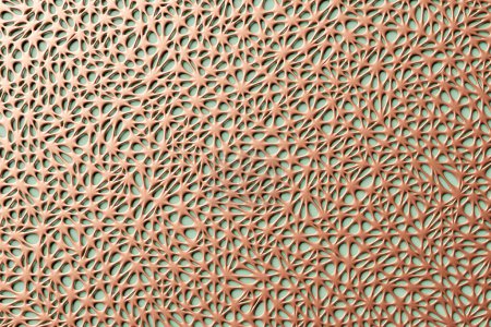 Foto de Wavy  abctract  pattern.  Gold geomatric line background. 3D illustration - Imagen libre de derechos