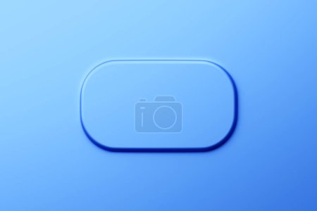 Téléchargez les photos : 3D illustration blue rectangle frame  for text on a blue  background. Cover illustration - en image libre de droit