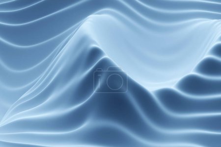 Téléchargez les photos : 3D illustration of the  blue  carbon fabric design element. Close up of the cloth material flying - en image libre de droit