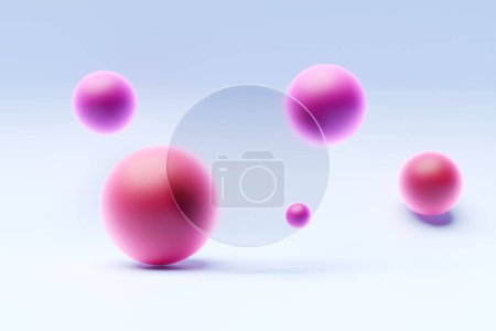 Photo for 3D illustration  transparent   round frame  for text on a  colorful   background with an infinity symbol - Royalty Free Image