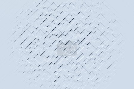 Photo for 3D rendering. White  pattern of cubes of different shapes. Minimalistic pattern of simple shapes. Bright creative symmetric texture - Royalty Free Image