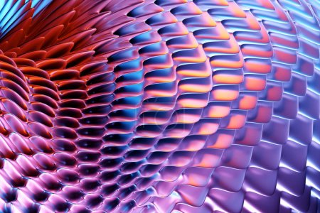 Foto de Gradiente abstracto y patrón de rayas geométricas.Patrón rosa, ilustración 3D. - Imagen libre de derechos