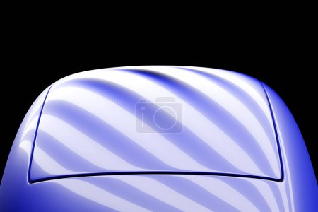 Téléchargez les photos : Illustration 3d surface en métal laqué bleu avec un éclat - en image libre de droit