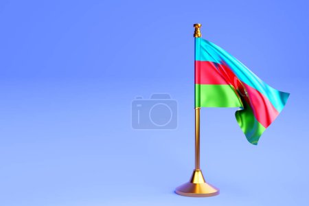 Foto de Bandera nacional realista de Azerbaija - Imagen libre de derechos
