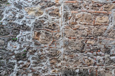 Foto de Close up of the walls made of stone , stone background. - Imagen libre de derechos