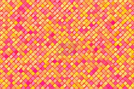Photo for 3D rendering.  Yellow and orange  geometric pattern.  Minimalistic pattern of simple shapes. Bright creative symmetric texture - Royalty Free Image