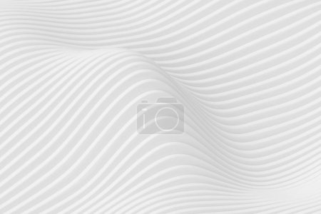Foto de Gradiente abstracto y patrón de rayas geométricas. Patrón blanco lineal, ilustración 3D. - Imagen libre de derechos