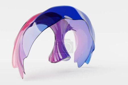 Photo for Abstract shape against white background, 3D illustration.  Smooth shape 3d rendering - Royalty Free Image