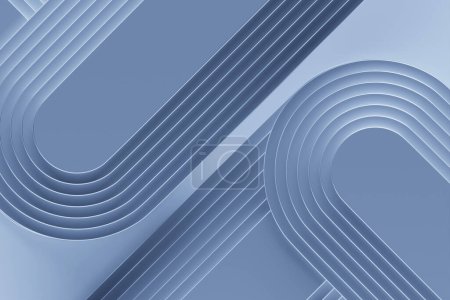 Téléchargez les photos : Illustration 3d motif bleu dans un style ornemental géométrique. Fond géométrique abstrait, texture. Motif plancher mosaïque - en image libre de droit