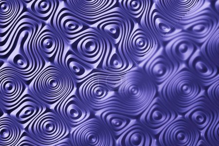 Téléchargez les photos : Illustration 3D motif violet dans un style ornemental géométrique. Fond géométrique abstrait, texture. Motif plancher mosaïque - en image libre de droit
