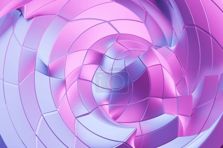 Photo for Dynamic  abctract  pattern. Pink geomatric line background. 3D illustration - Royalty Free Image