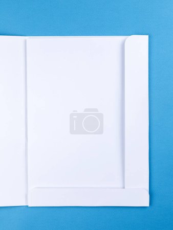 Photo for Empty open pink   folder for papers, close up - Royalty Free Image