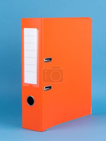 Photo for Orange   Binder File Folder, close up. brand identity design set mockup: folder, business - Royalty Free Image