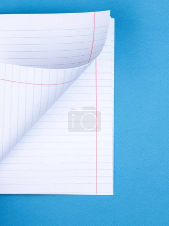 Foto de Primer plano de una hoja desplegada de un cuaderno a cuadros - Imagen libre de derechos