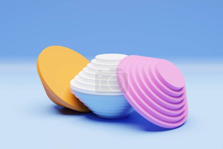 Photo for 3D illustration of a  colorful node. Fantastic  shape .Simple geometric shapes - Royalty Free Image