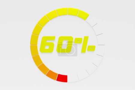 Photo for Infographic chart element with percentage 3d realistic illustration - Royalty Free Image
